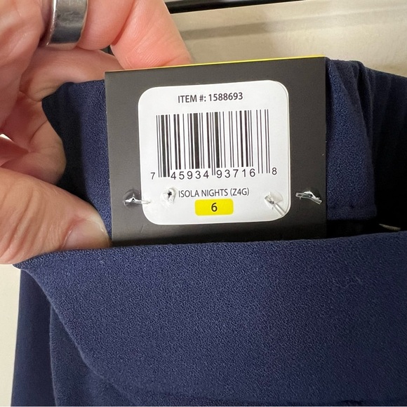 NWT Banana Republic Crop Pull On Flat Front Pants Navy Blue size 6 - Picture 8 of 13